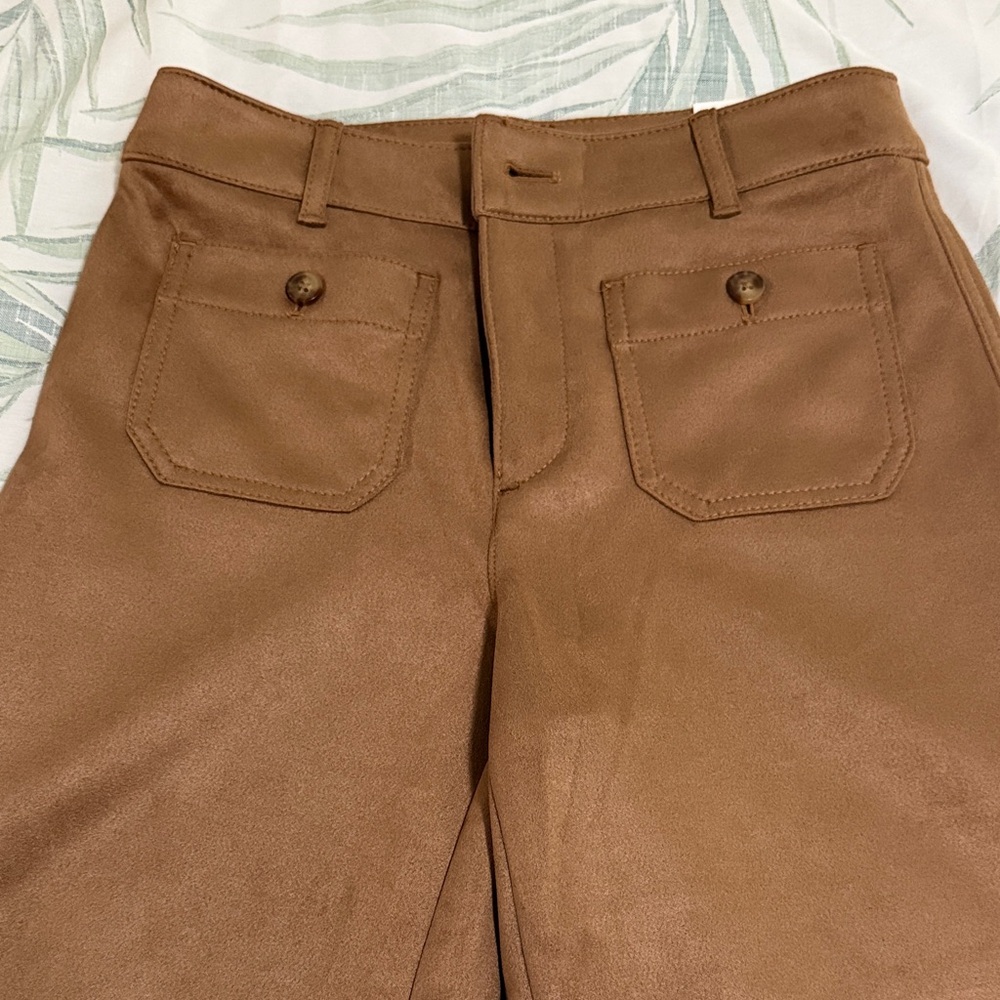 Women’s suede Brown Pants - Picture 2 of 5
